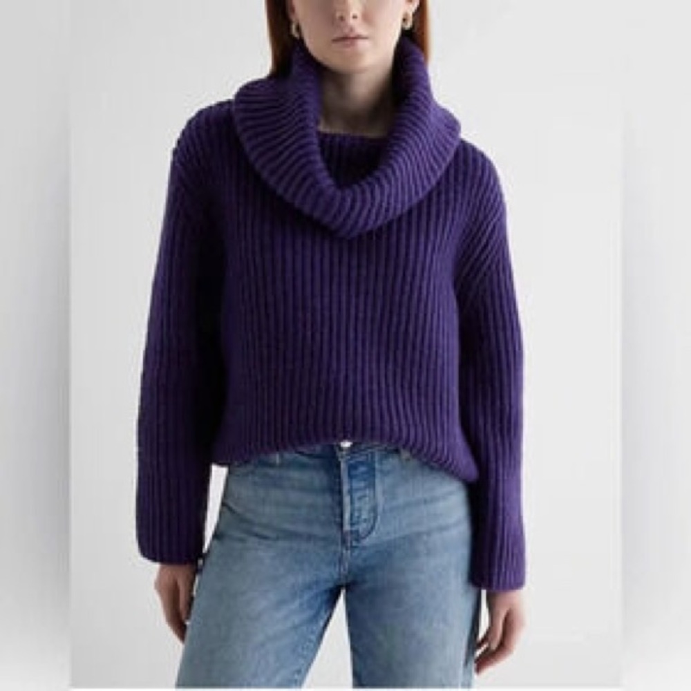 Express Ribbed Cowl Neck Sweater NWT Medium
